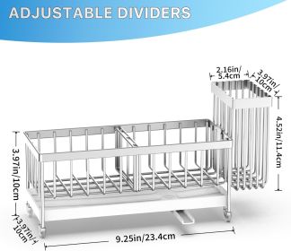 Sponge Holder for Kitchen Sink, Sink Caddy Organizer with High Brush Holder, Kitchen Countertop Organizers and Storage Essentials