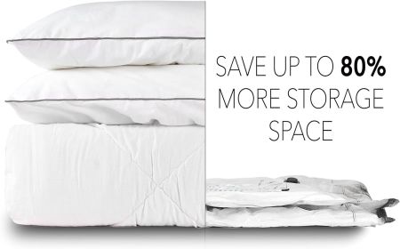 Jumbo Vacuum Storage Bags, Space Saver Sealer Compression Bags for Comforters, Blankets, Pillows, Bedding, Clothes (XX-Large 3 Pack)