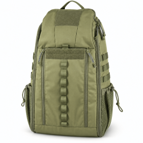 Medical Backpack, First Aid Supply Bag with Multiple Pockets and Webbing (Color: Green)
