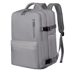 Casual Travel Backpack for Women, 15.6 Inch Laptop Backpack with USB Charging Hole, College Bookbag, Large Capacity Black Computer Backpacks for (Color: Gray)